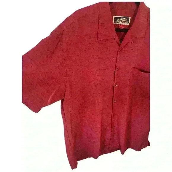 La Cabana Red Button-Up Hawaiian Shirt Sz XL Short Sleeve Relax Fit 100%‎ Rayon - Picture 2 of 6